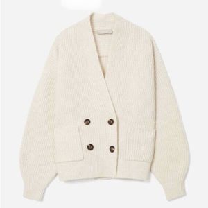 Everlane double breasted wool cardigan